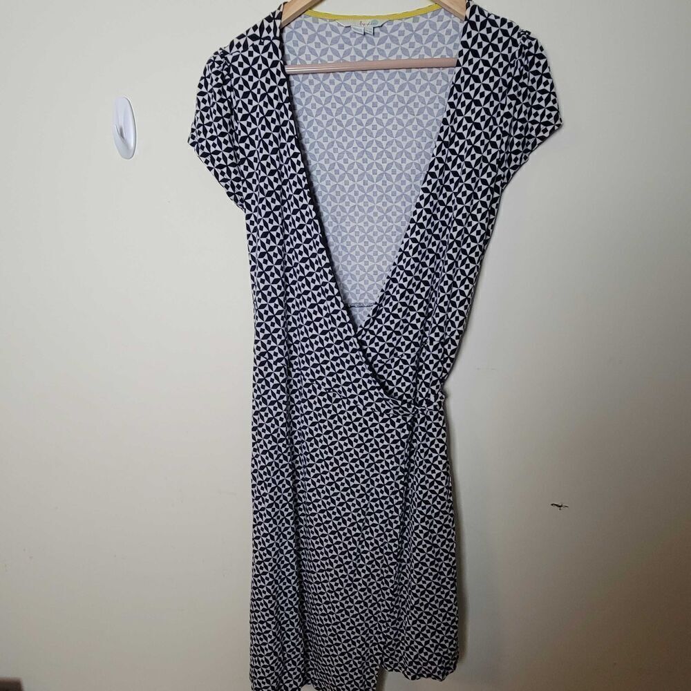 Boden Geometric Summer Wrap Dress WW012 8R
